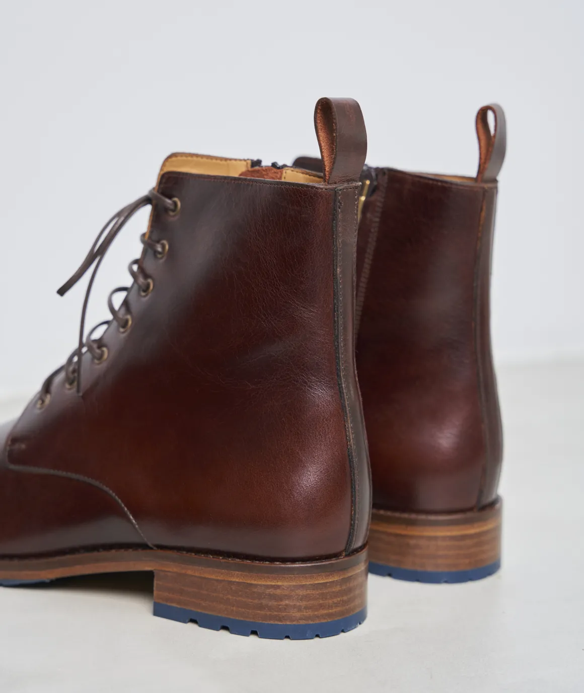 Femme Paire et Fils Boots-boots À lacets femme cuir marron