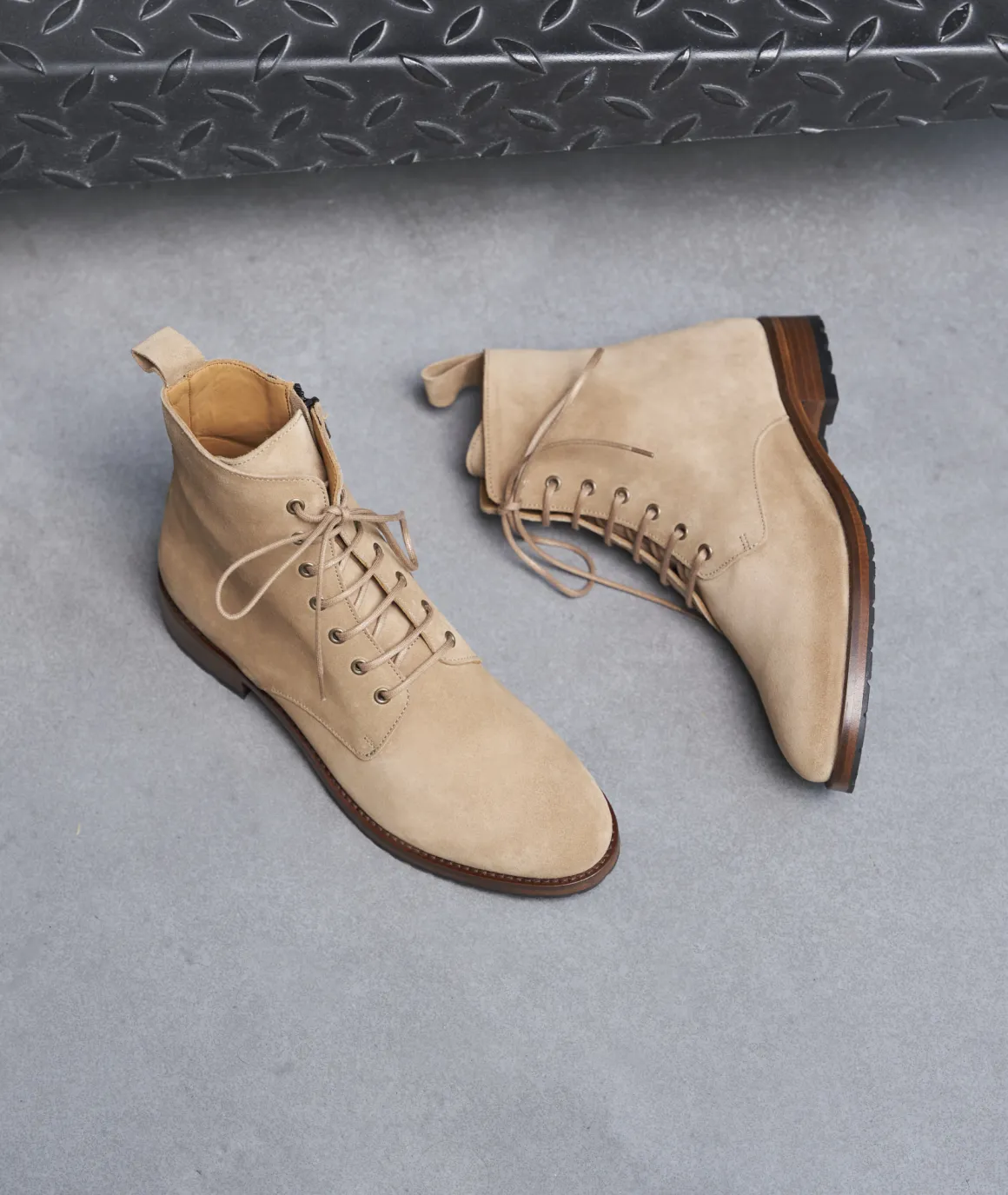 Femme Paire et Fils Boots-BOOTS À LACETS FEMME DAIM