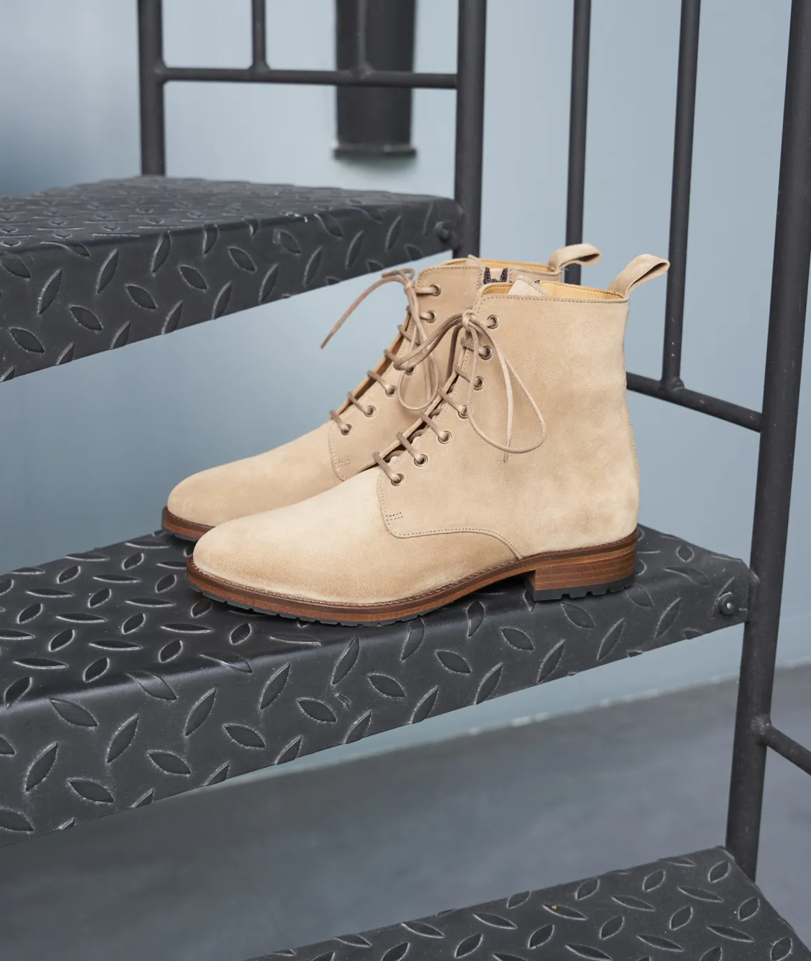 Femme Paire et Fils Boots-BOOTS À LACETS FEMME DAIM