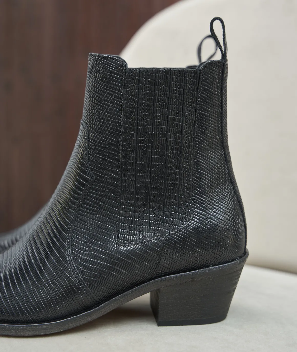 Femme Paire et Fils Boots-Boots à talonEN CUIR NOIR