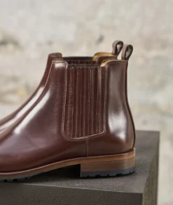 Homme Paire et Fils Bottines-Bottine western en cuir