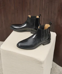 Homme Paire et Fils Bottines-Bottine western en cuir vernis