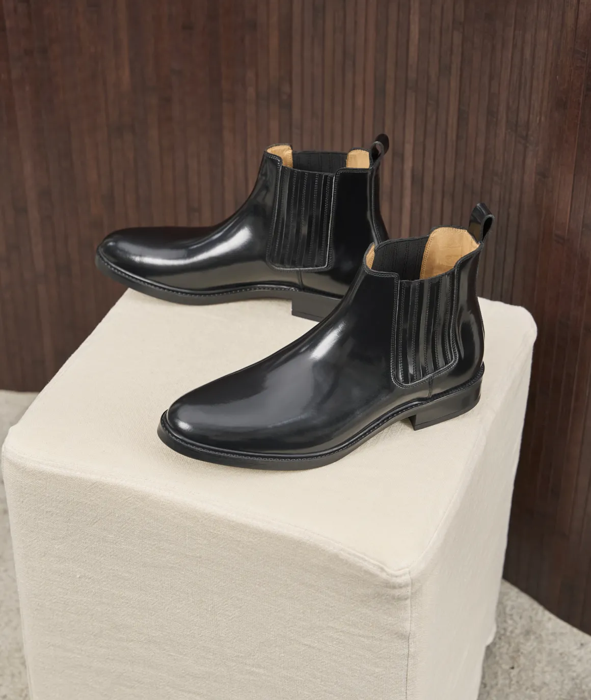 Homme Paire et Fils Bottines-Bottine western en cuir vernis