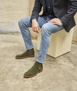 Homme Paire et Fils Bottines-Bottines chelsea à crampons en daim