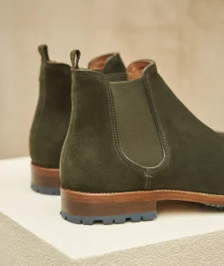 Homme Paire et Fils Bottines-Bottines chelsea à crampons en daim