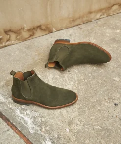 Homme Paire et Fils Bottines-Bottines chelsea à crampons en daim