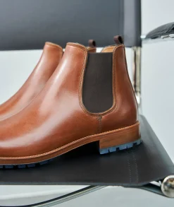 Homme Paire et Fils Bottines-Bottines chelsea À crampons en cuir 