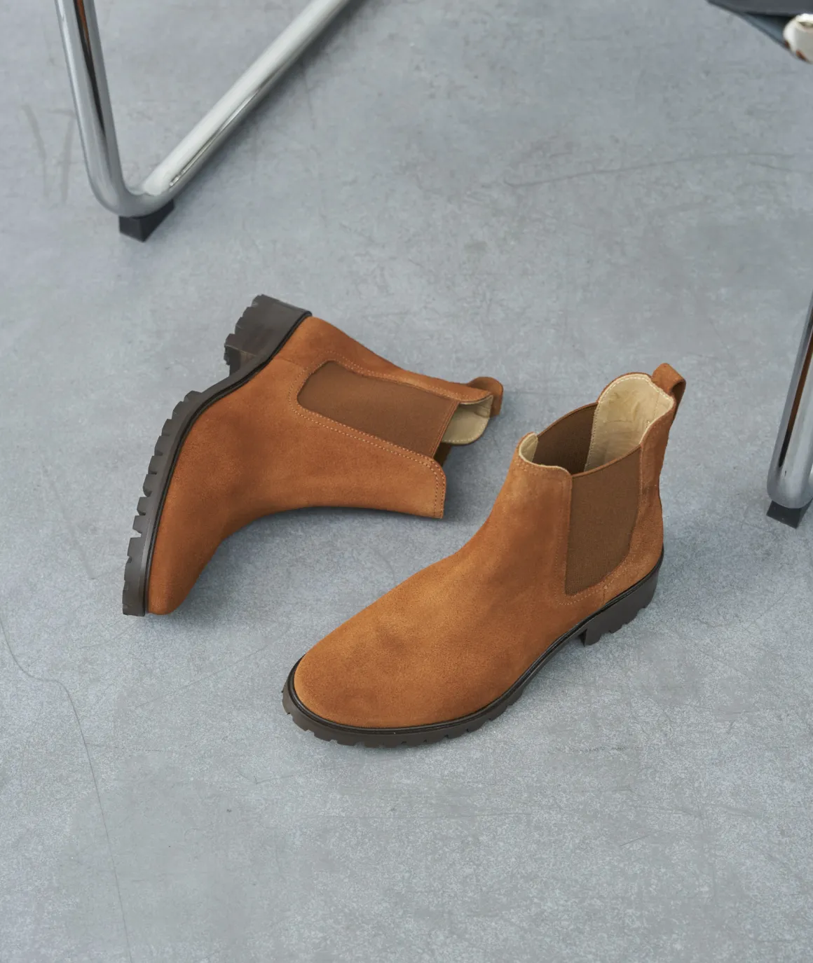 Femme Paire et Fils Boots-Bottines chelsea commando en daim