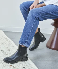 Femme Paire et Fils Boots-Bottines chelsea commando en cuir