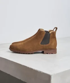 Homme Paire et Fils Bottines-Bottines chelsea commando daimfeuilles mortes