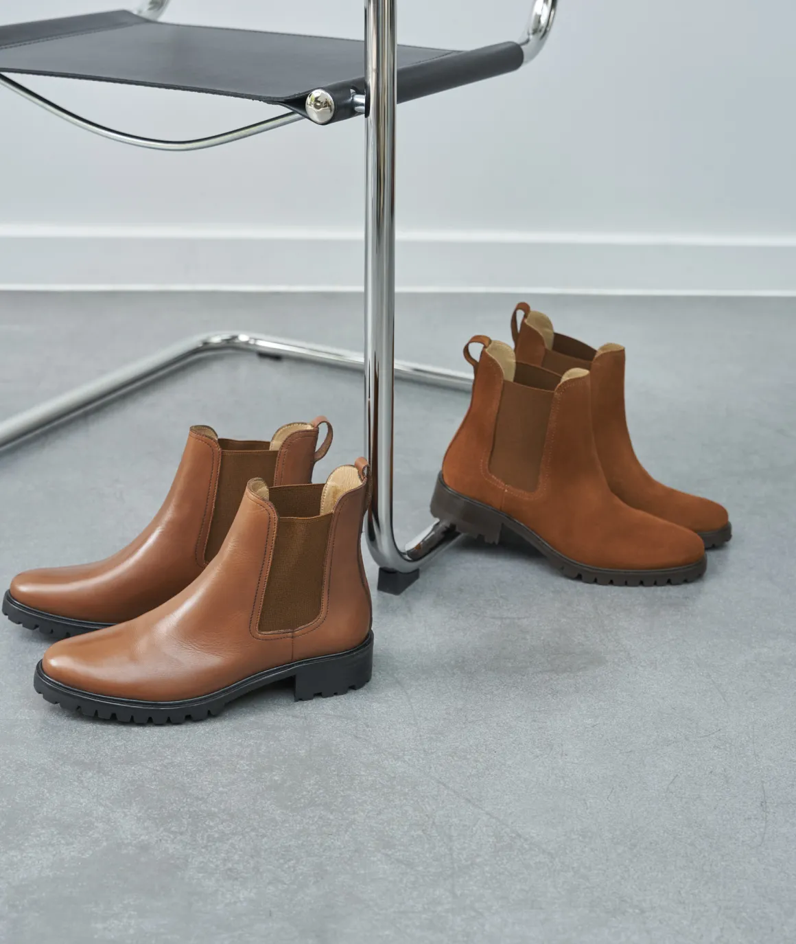 Femme Paire et Fils Boots-Bottines chelsea commando en daim