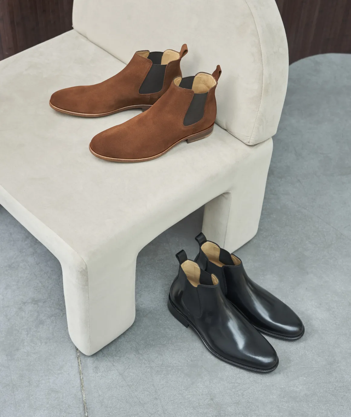 Homme Paire et Fils Bottines-Bottines chelsea commando daimfeuilles mortes