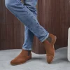 Homme Paire et Fils Bottines-Bottines chelsea en daim marron
