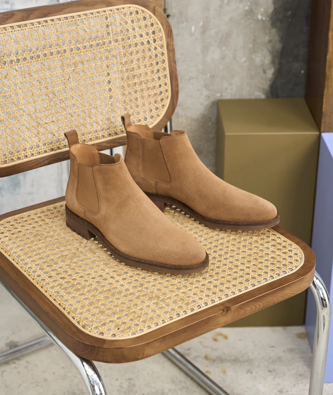 Homme Paire et Fils Bottines-Bottines chelsea en daim