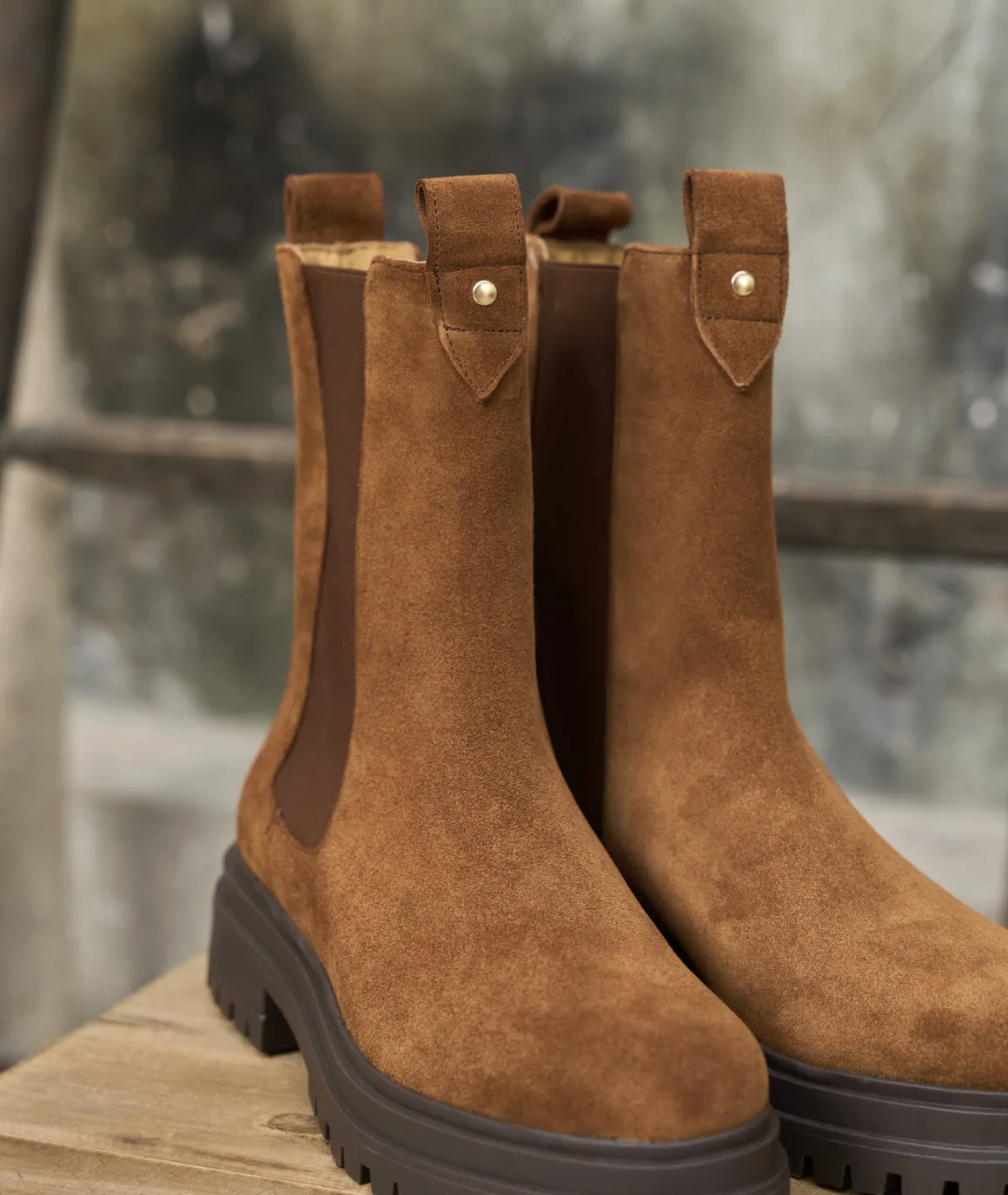 Femme Paire et Fils Boots-BOTTINES CHELSEA FEMME daim