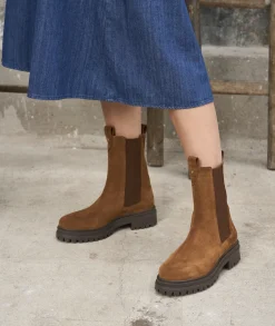 Femme Paire et Fils Boots-BOTTINES CHELSEA FEMME daim