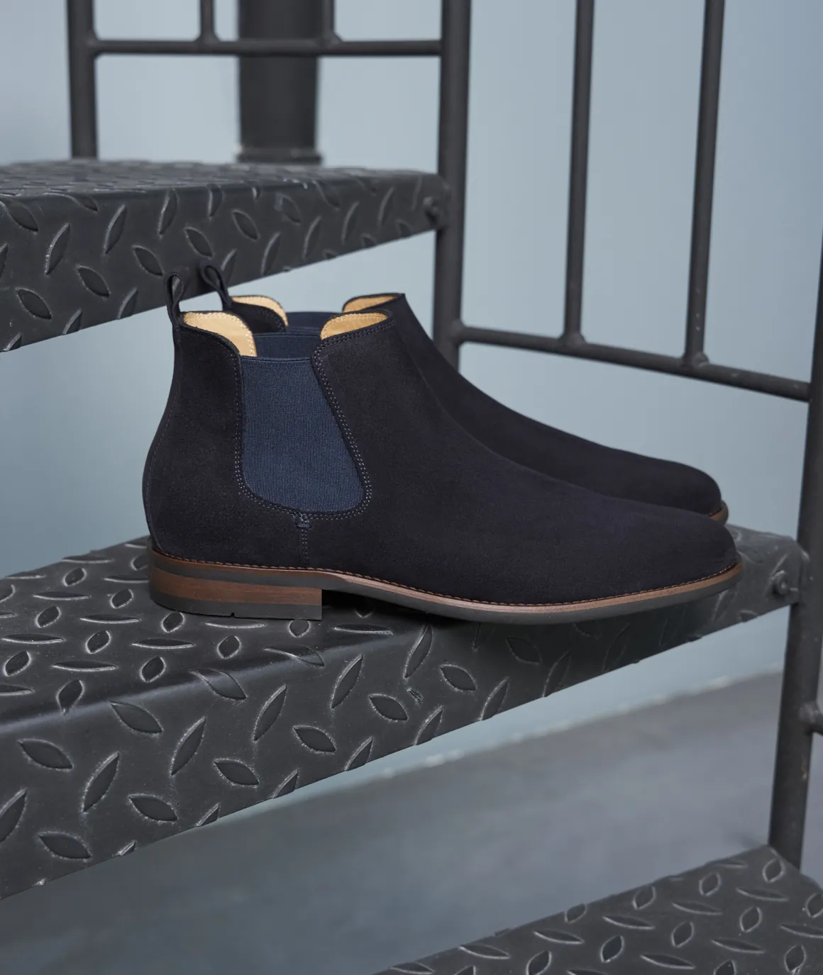 Homme Paire et Fils Bottines-Bottines chelsea homme en daim bleu nuit