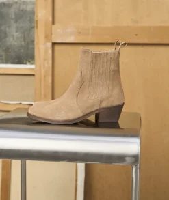 Femme Paire et Fils Boots-BOTTINES FEMME EN DAIM