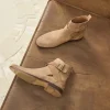 Homme Paire et Fils Bottines-Bottines Jodhpur en daim