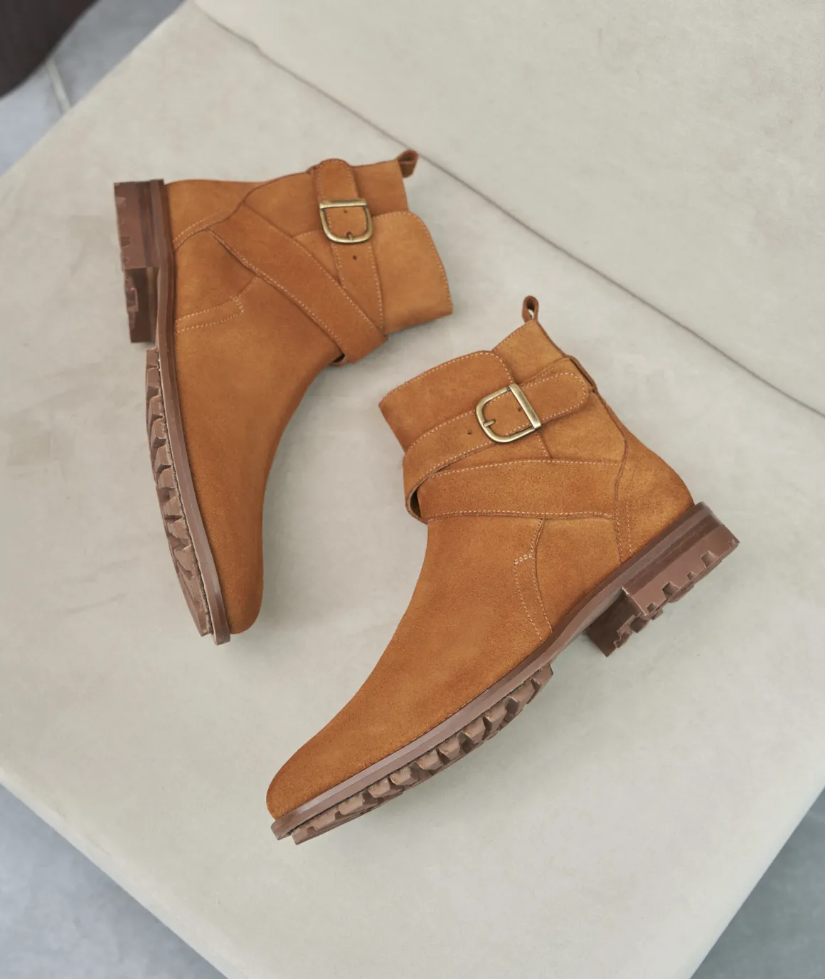 Homme Paire et Fils Bottines-Bottines Jodhpur en daim