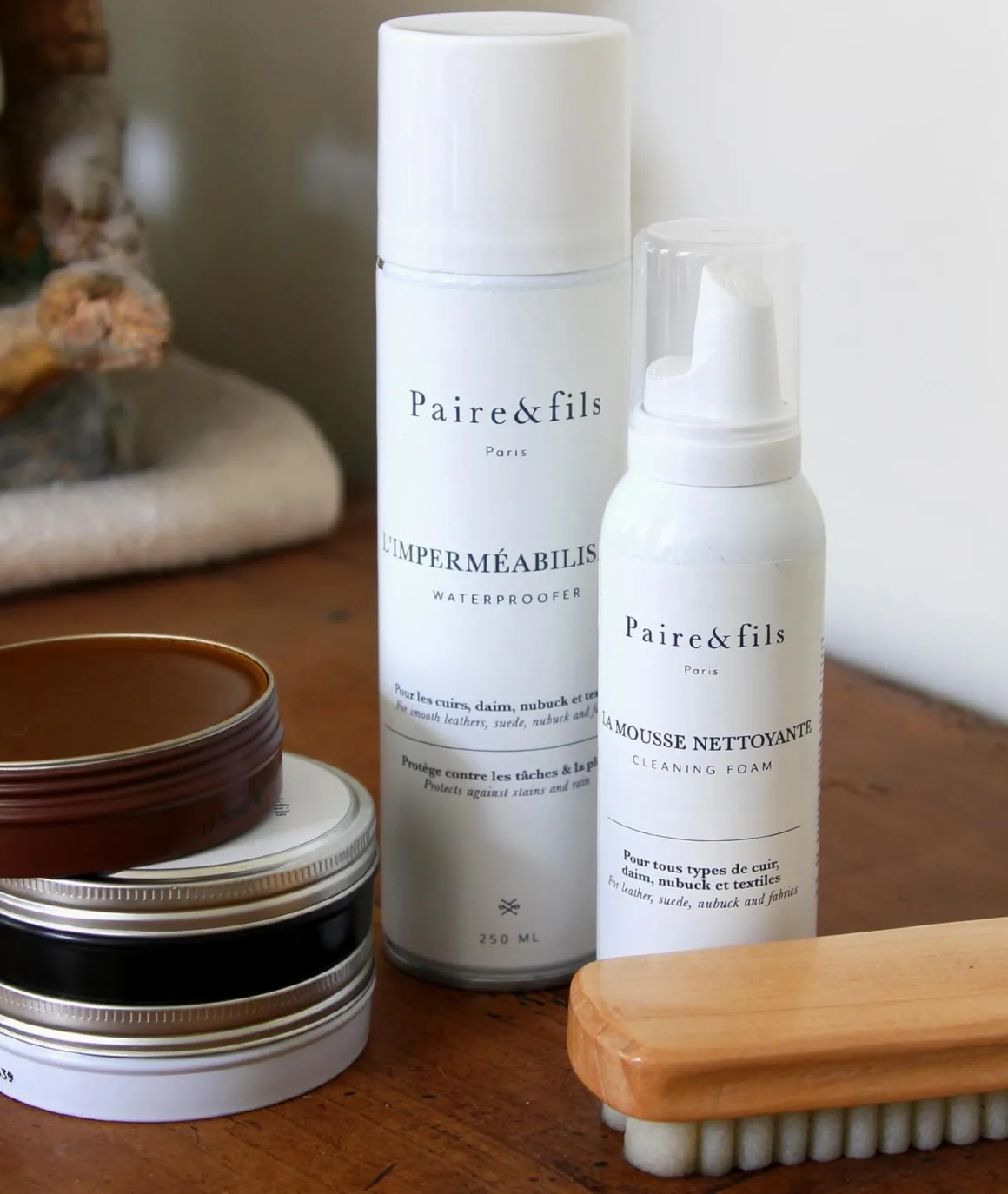 Homme Paire et Fils Ligne De Soins | Produits D'Entretien-Brosse en crêpe naturelle pour daim et nubuck