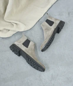 Homme Paire et Fils Bottines-Chelsea boots commando en daim