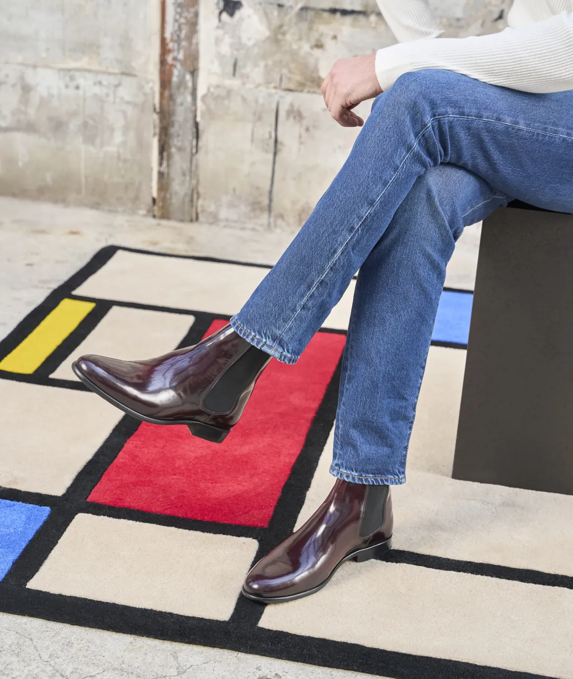 Homme Paire et Fils Bottines-chelsea boots montantes en cuir