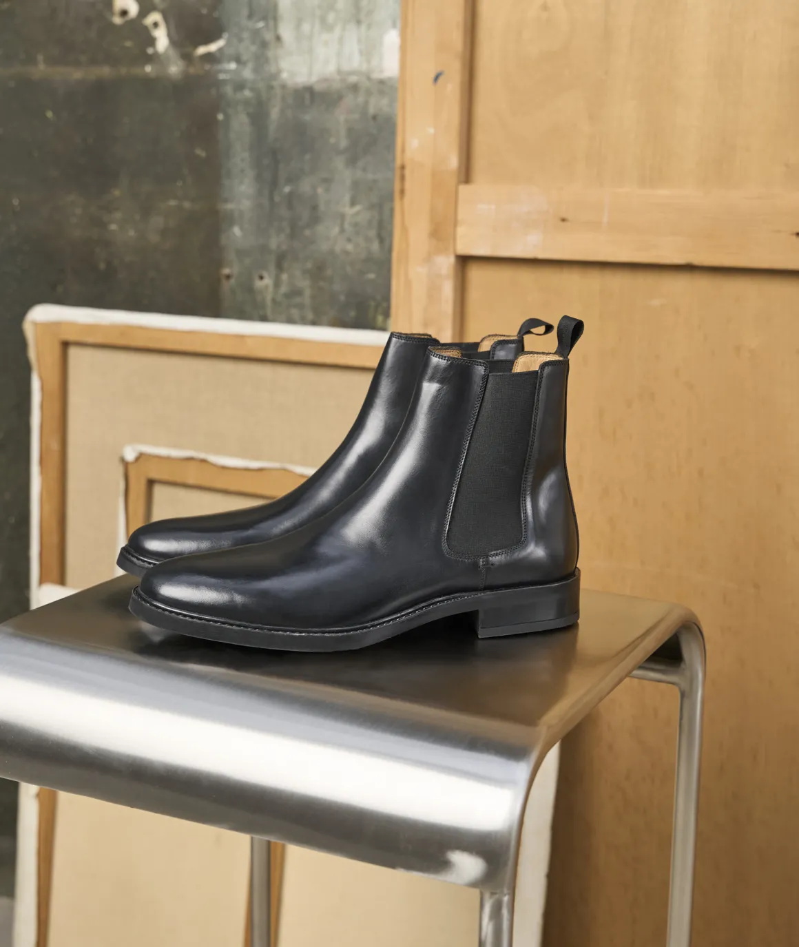 Homme Paire et Fils Bottines-chelsea boots montantes en cuir