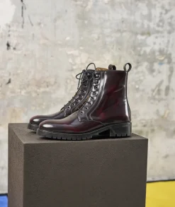 Femme Paire et Fils Boots-combat boots cuir