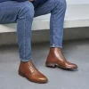 Homme Paire et Fils Combat Boots Homme-COMBAT BOOTS HOMME EN CUIR