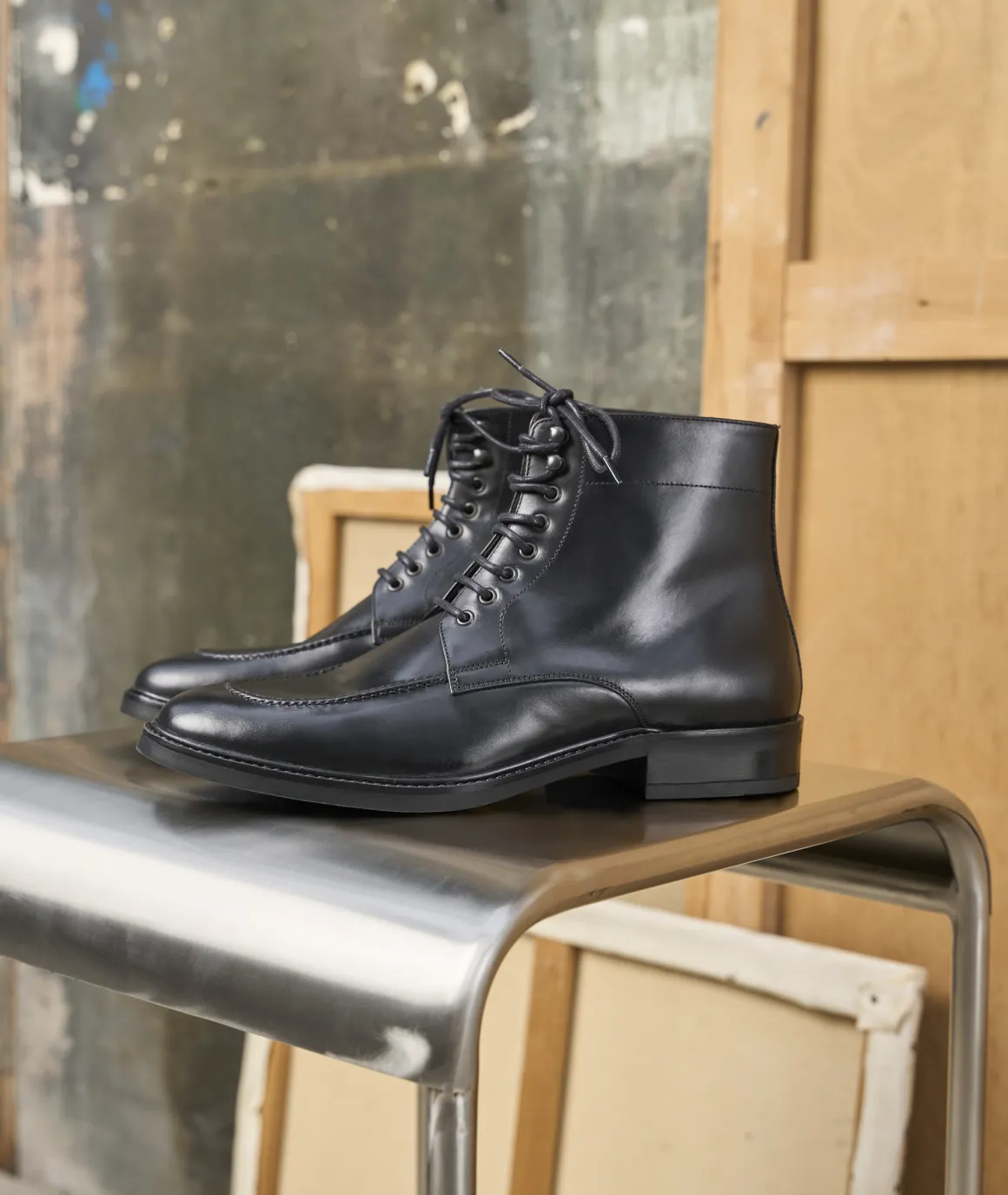 Homme Paire et Fils Combat Boots Homme-Combat boots homme en cuir
