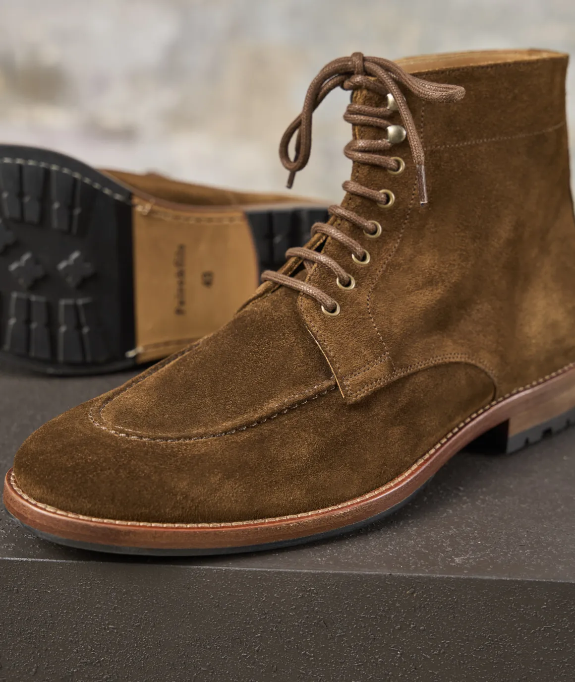 Homme Paire et Fils Combat Boots Homme-Combat boots homme en daim