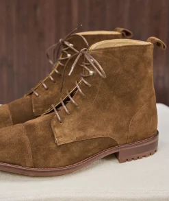 Homme Paire et Fils Combat Boots Homme-Combat boots homme en daim