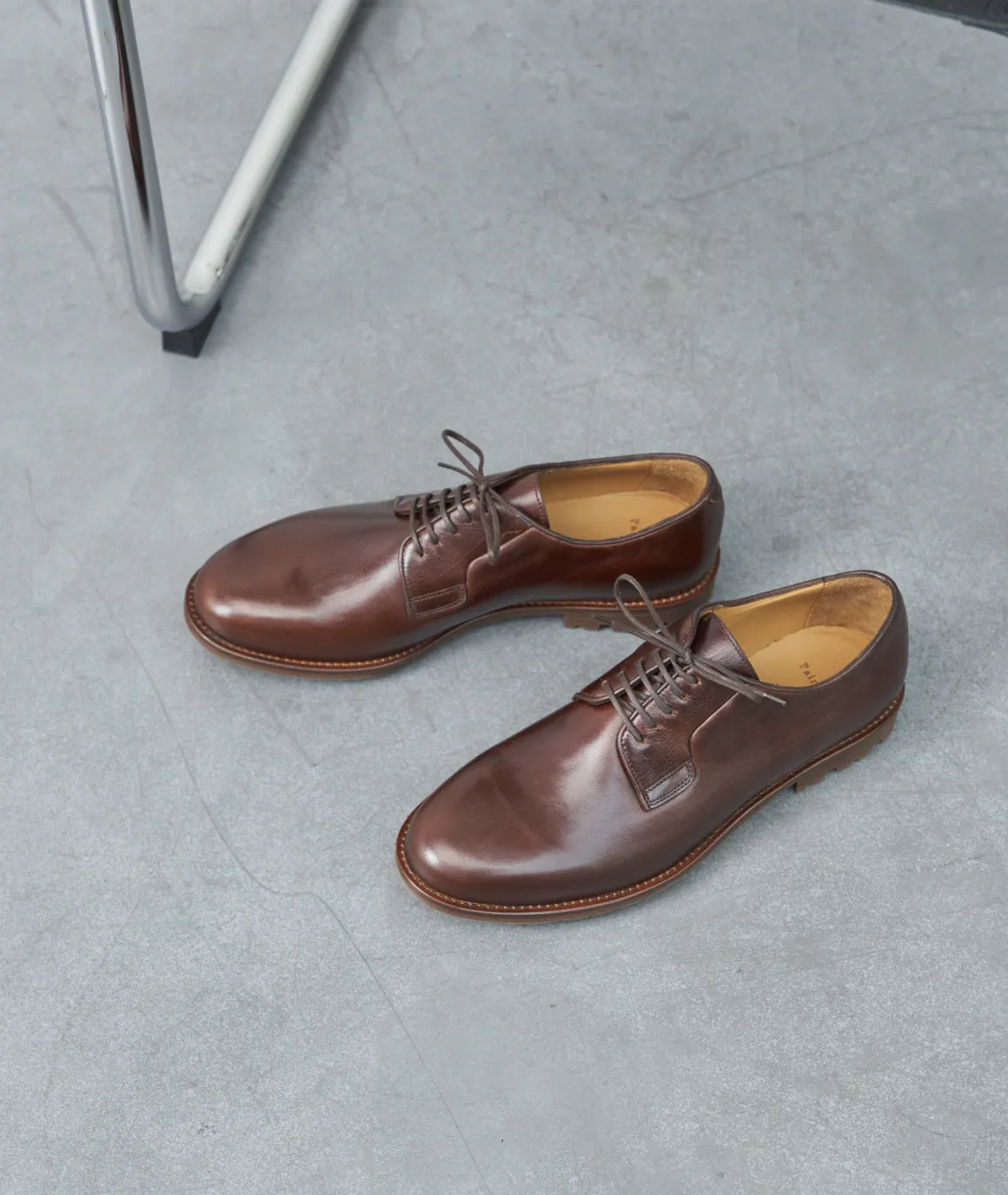 Homme Paire et Fils Derbies Et Richelieu-DERBIES HOMME EN CUIR PATINÉ MARRON