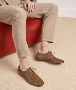 Homme Paire et Fils Derbies Et Richelieu-Derbies homme en daim feuilles mortes