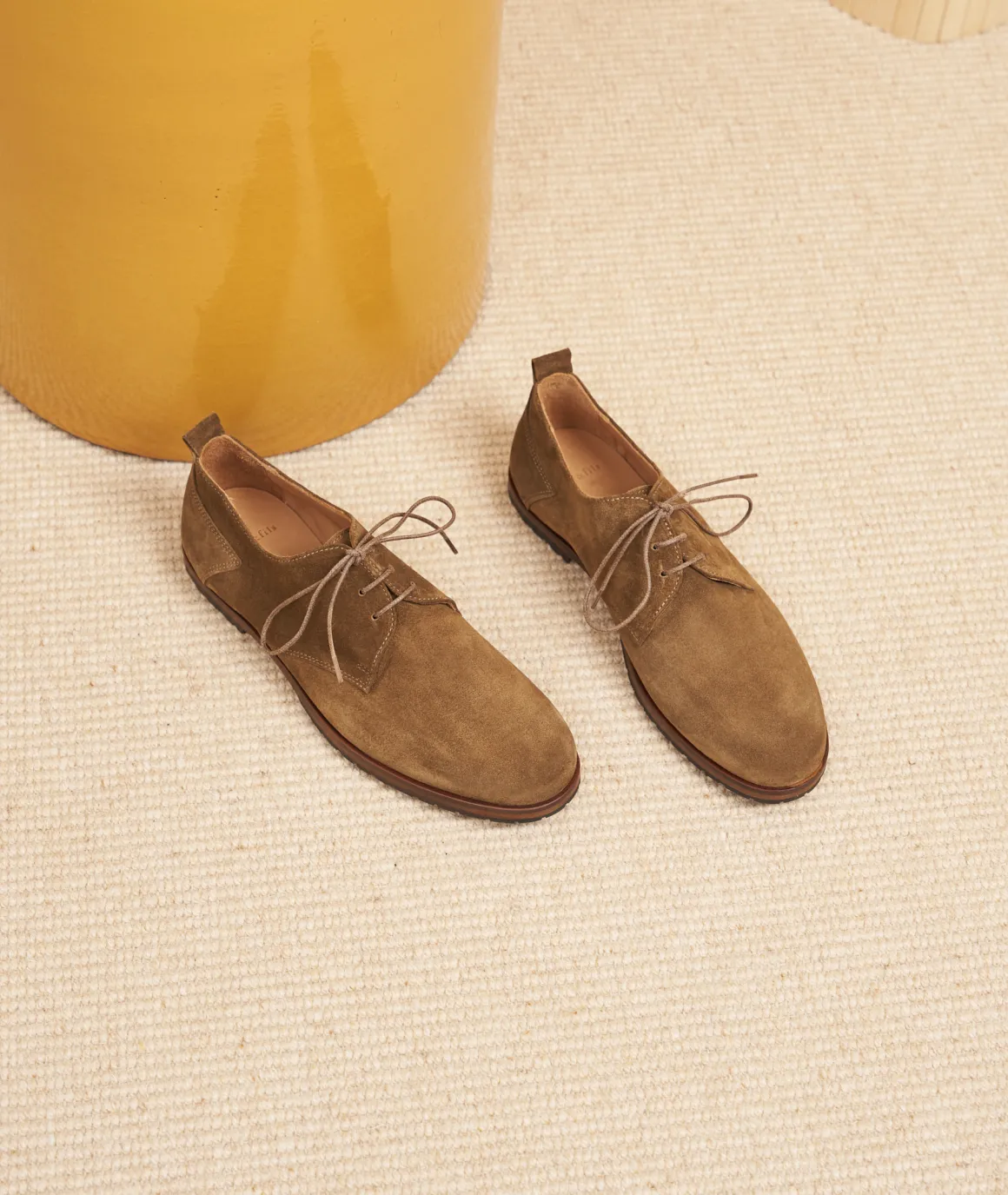Homme Paire et Fils Derbies Et Richelieu-Derbies homme en daim feuilles mortes