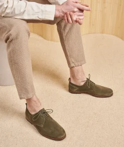 Homme Paire et Fils Derbies Et Richelieu-Derbies homme en daim kaki