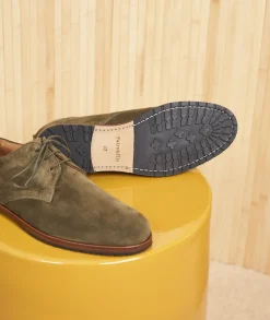 Homme Paire et Fils Derbies Et Richelieu-Derbies homme en daim kaki