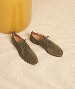Homme Paire et Fils Derbies Et Richelieu-Derbies homme en daim kaki