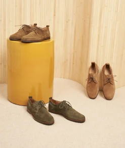 Homme Paire et Fils Derbies Et Richelieu-Derbies homme en daim kaki