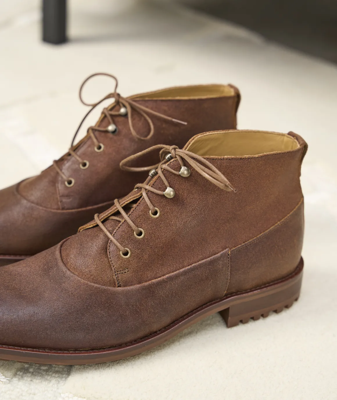 Homme Paire et Fils Desert Boots-Desert boots en cuir
