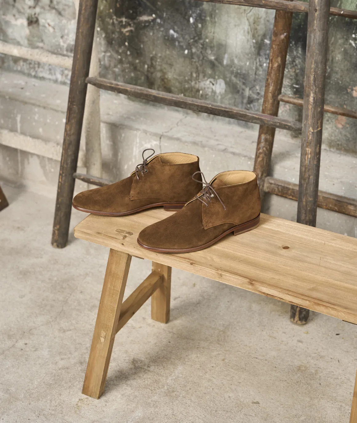 Homme Paire et Fils Desert Boots-desert boots en daim