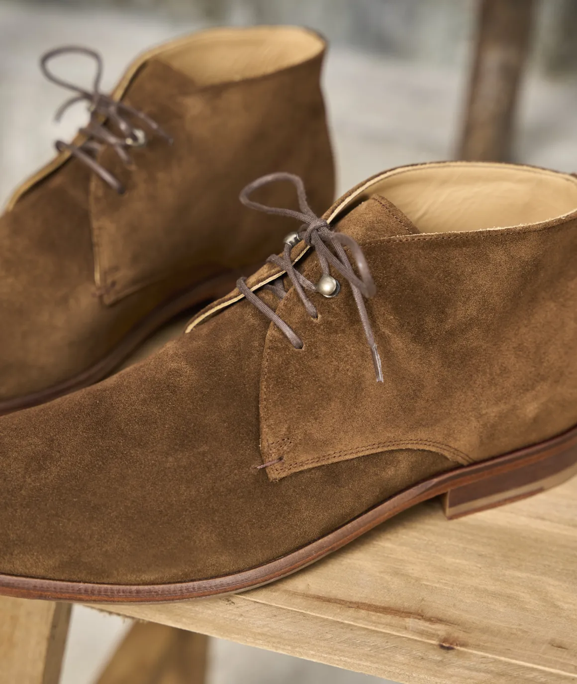 Homme Paire et Fils Desert Boots-desert boots en daim