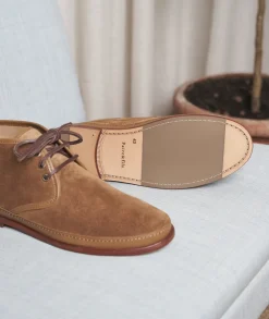 Homme Paire et Fils Desert Boots-Desert boots en Daim Marron
