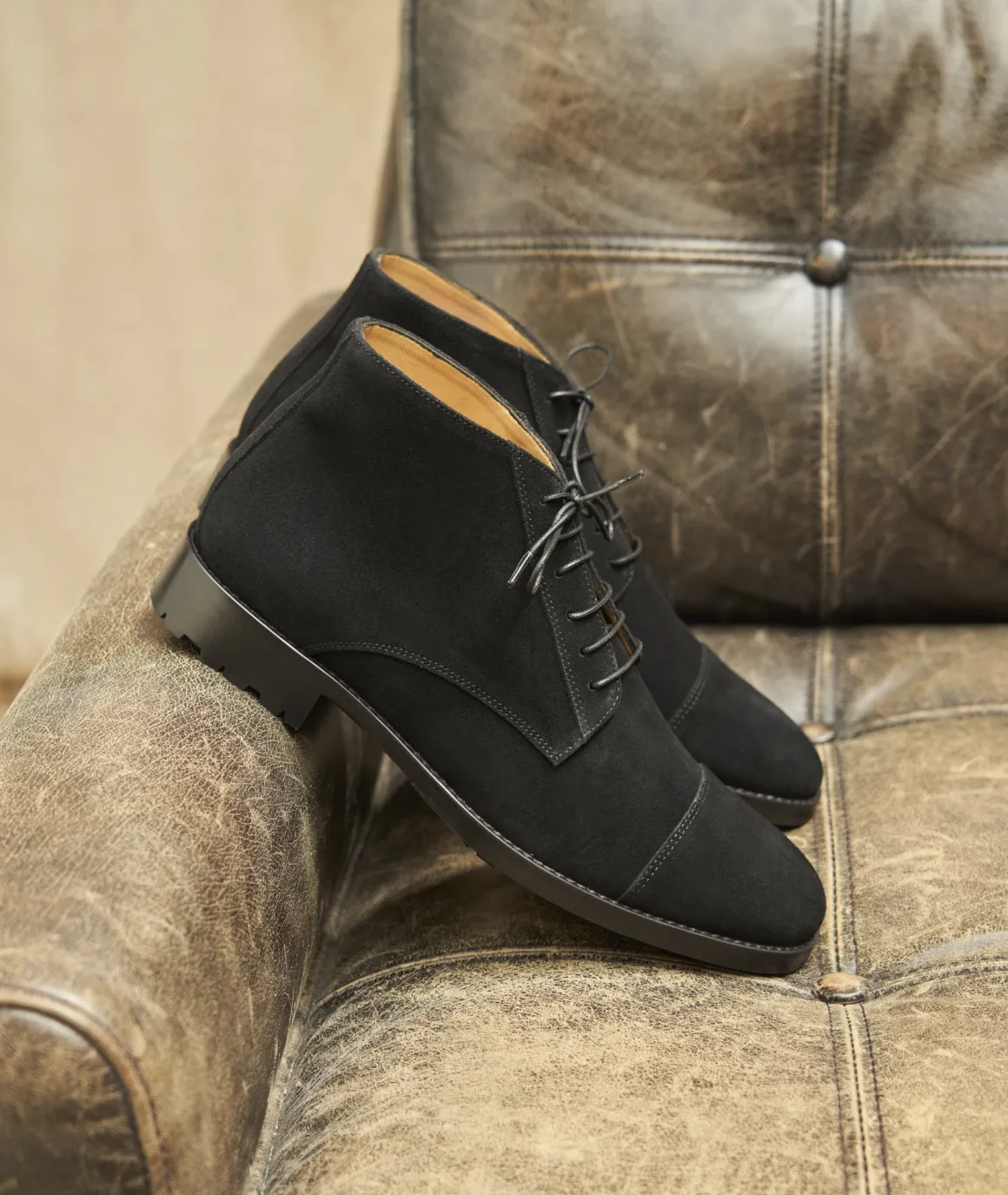 Homme Paire et Fils Desert Boots-Desert boots en daim