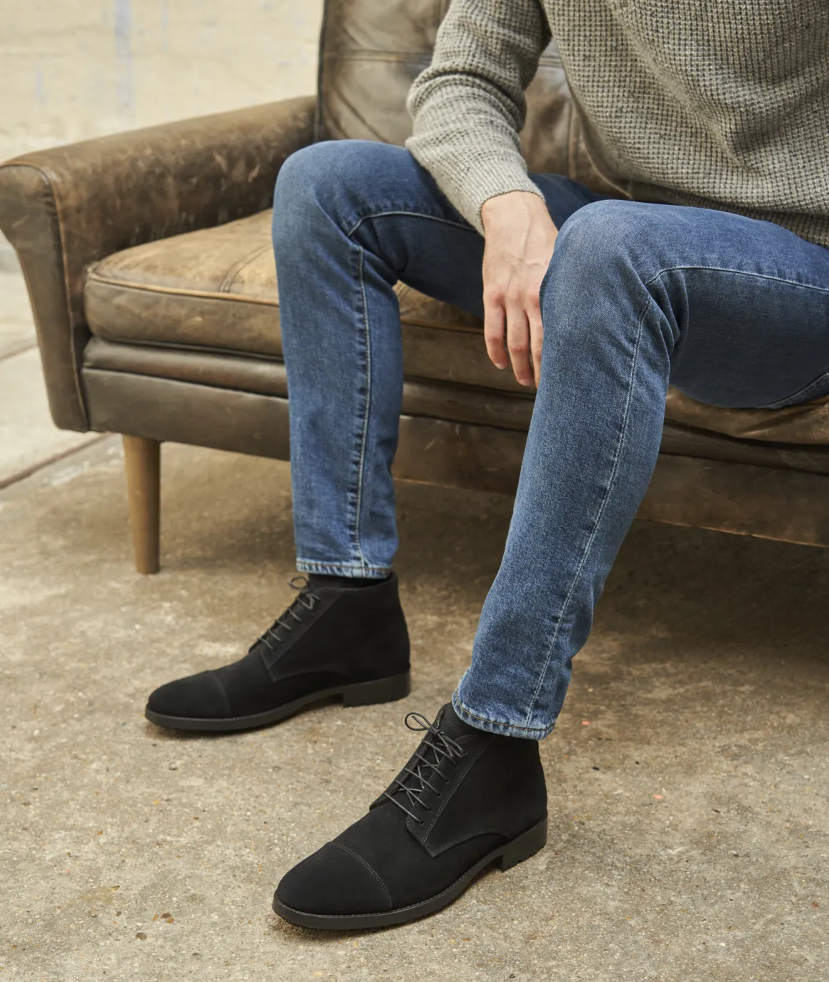Homme Paire et Fils Desert Boots-Desert boots en daim