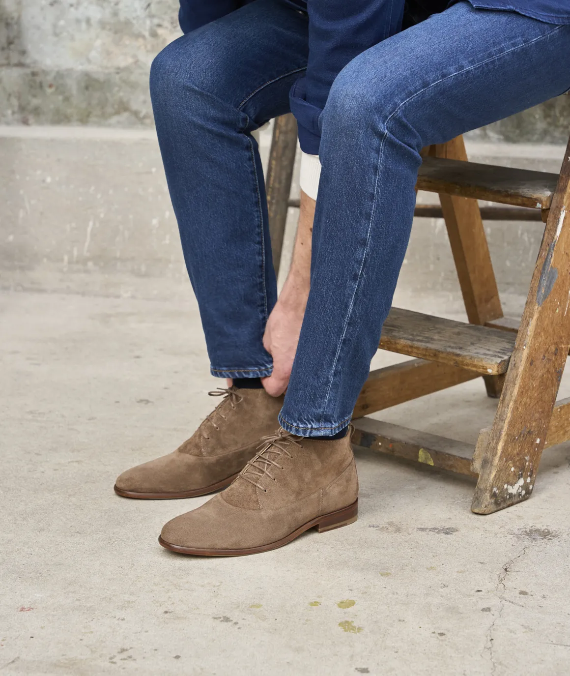 Homme Paire et Fils Desert Boots-Desert boots en daim