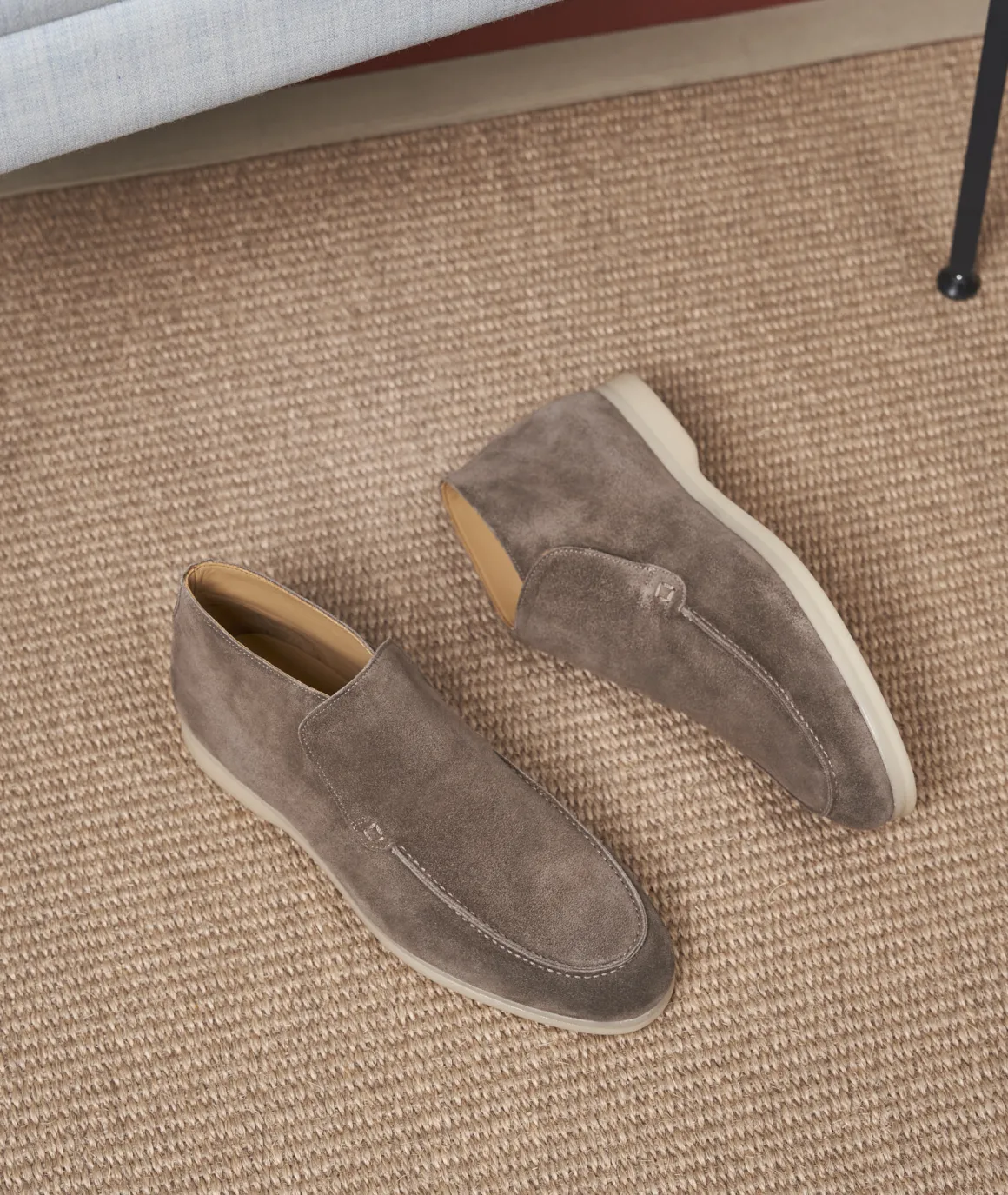 Homme Paire et Fils Desert Boots-Desert boots en daim gris ardoise