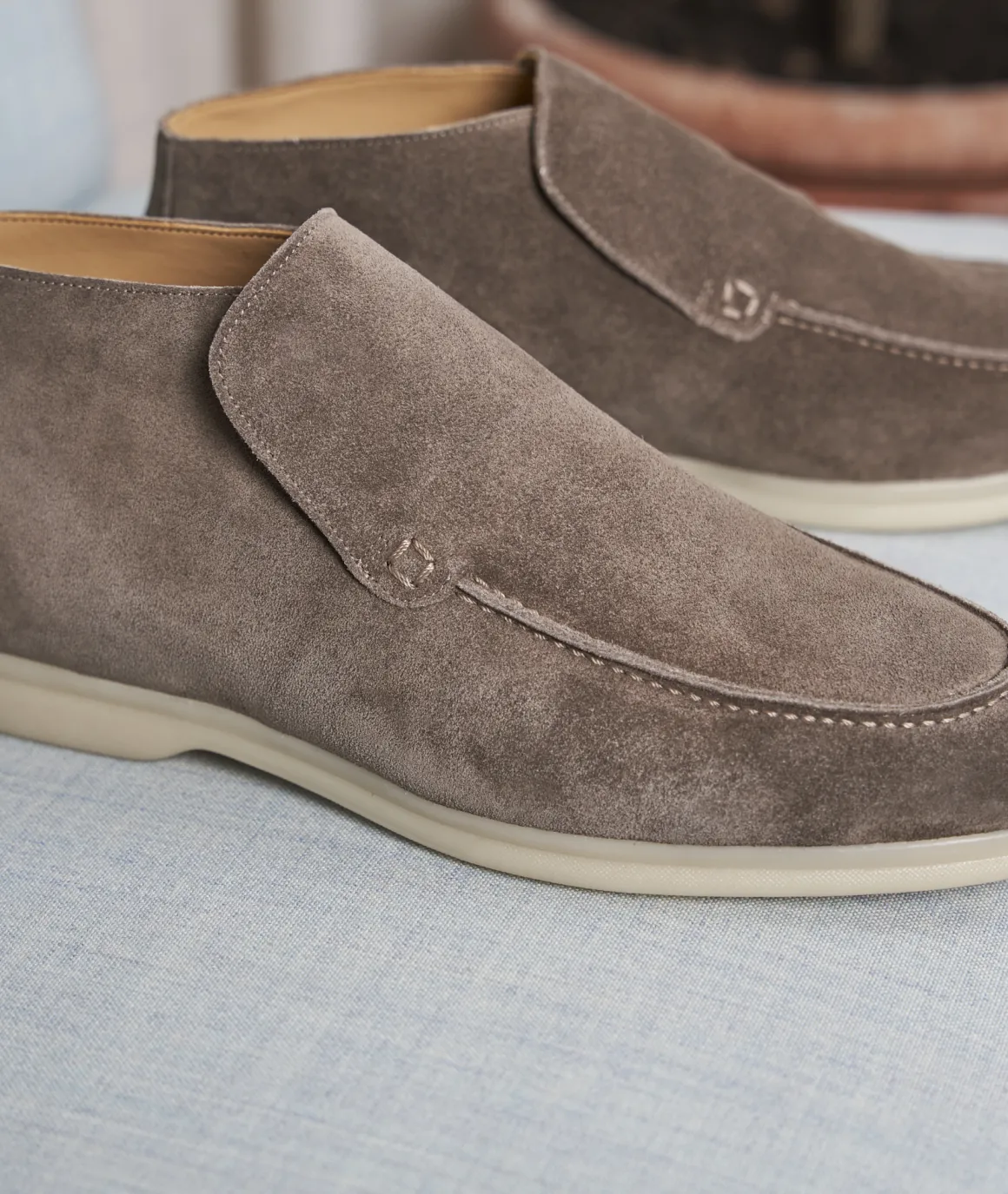 Homme Paire et Fils Desert Boots-Desert boots en daim gris ardoise