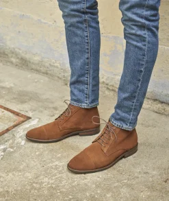 Homme Paire et Fils Desert Boots-Desert boots en daim marron